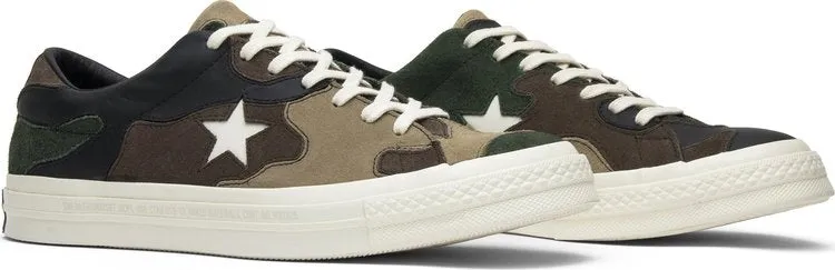 Converse Sneakersnstuff x One Star Camo Sneakers, Green