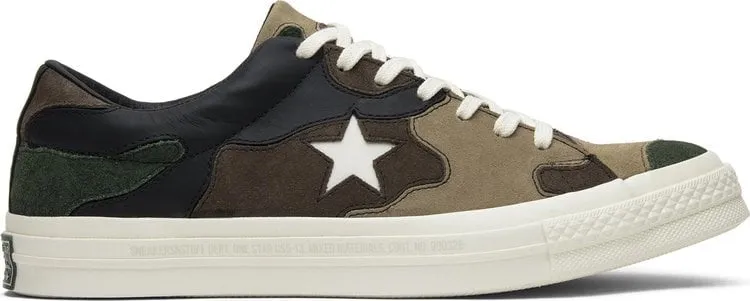 Converse Sneakersnstuff x One Star Camo Sneakers, Green