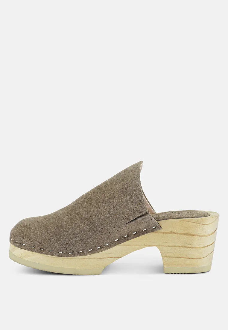 Darcie Suede Clogs