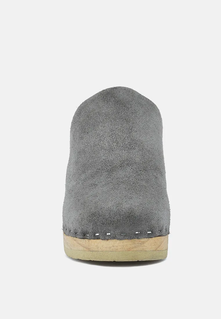 Darcie Suede Clogs