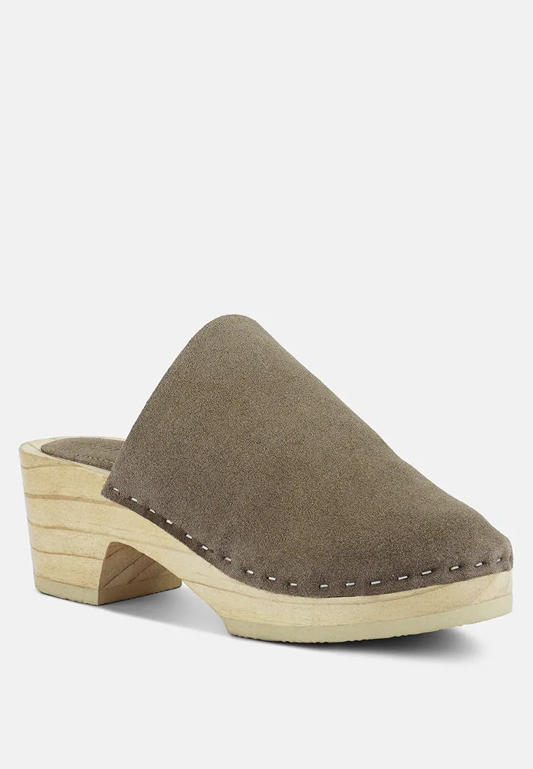 Darcie Suede Clogs