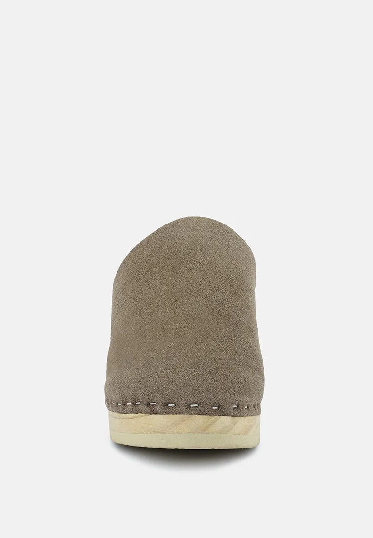 Darcie Suede Clogs