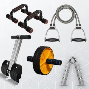 Double Toning Tube |Tummy Trimmer  |Pushup Bar And Ab Roller |Metal Hand Gripper