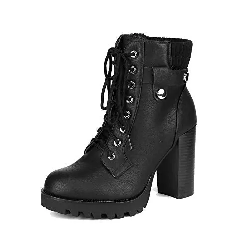 Dream Pairs Women's SCANDL Black High Heel Ankle Bootie