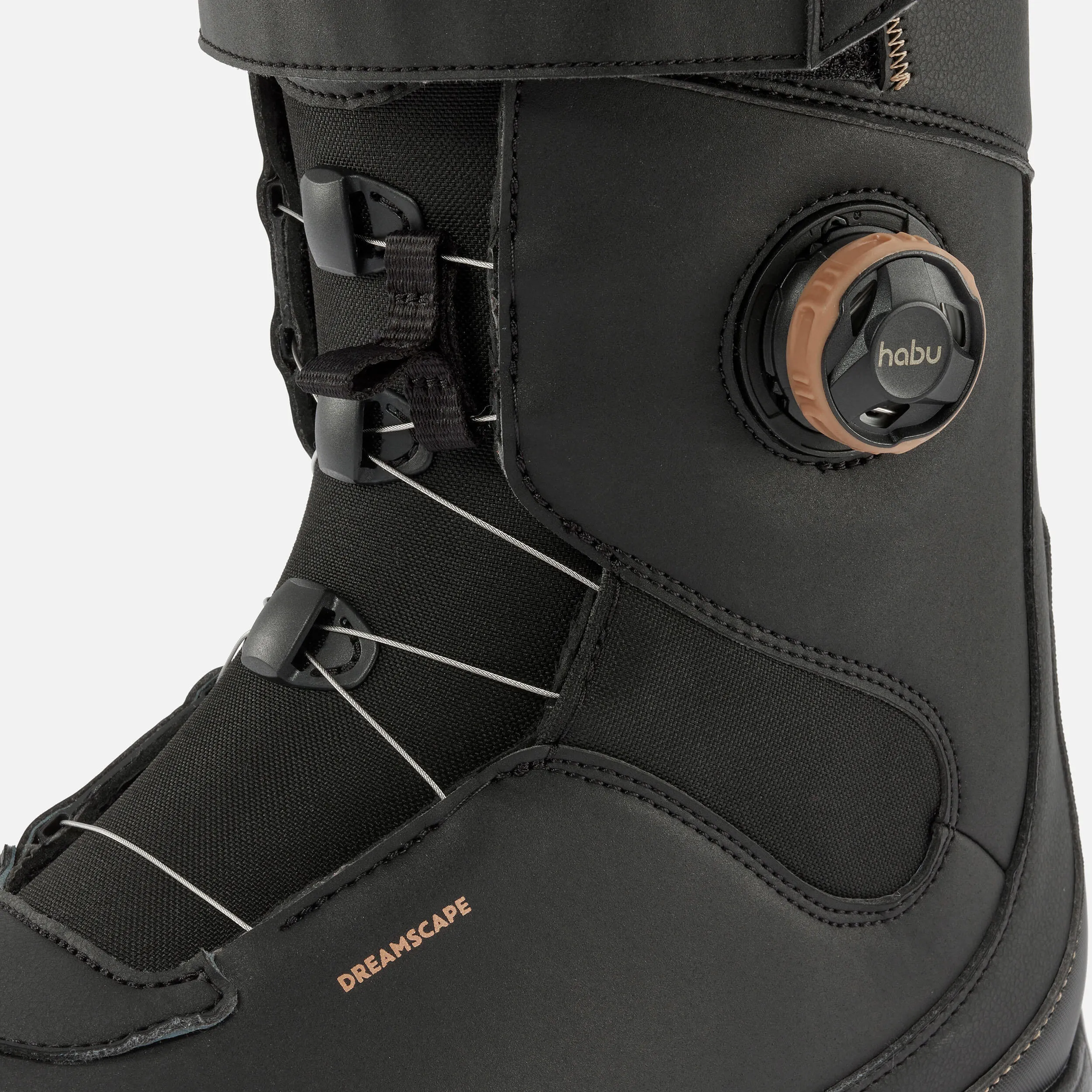 Dreamscape All Mountain women's snowboard boots with quick lacing system black-brown