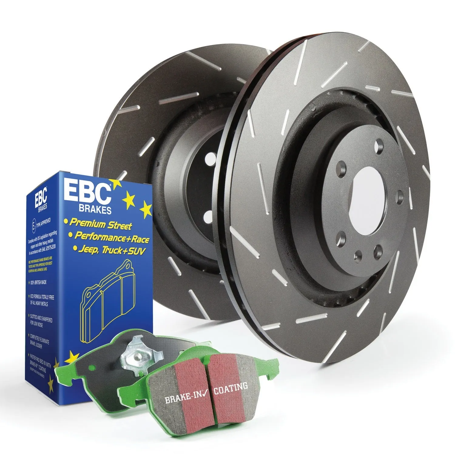 EBC Brakes S2KR2380 S2 Kits Greenstuff 2000 and USR Rotors