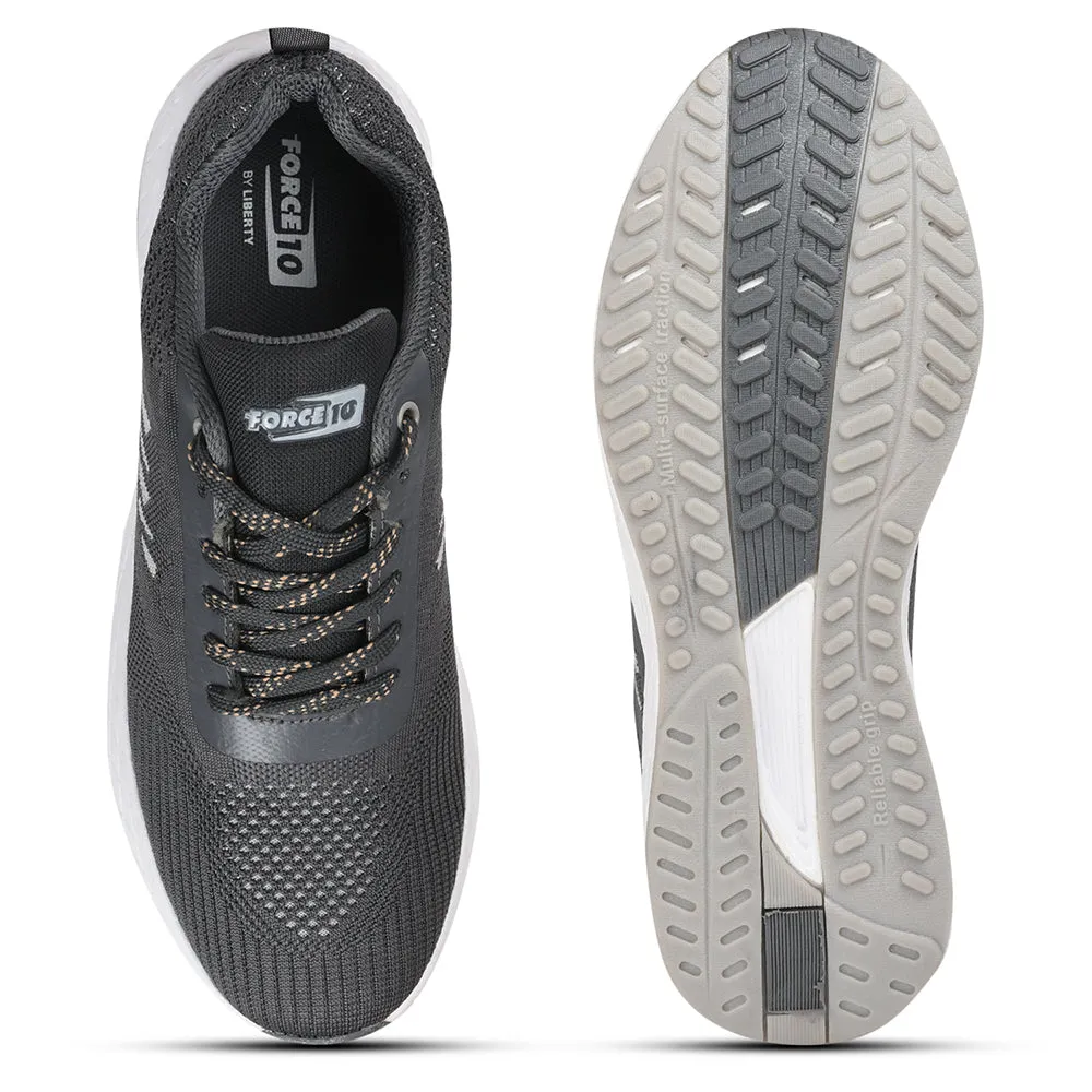 Force 10 By Liberty Men KIGER-1 Grey Sports Lacing Shoes