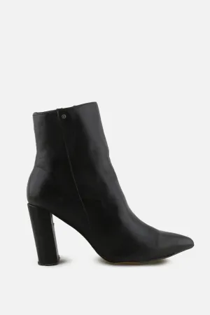 French Connection Zipper Block Heels Ankle Boots | 100% Synthetic Leather