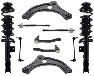 Front Struts Lower Control Arms Tie Rods & Links For Nissan Kicks 2018-2020