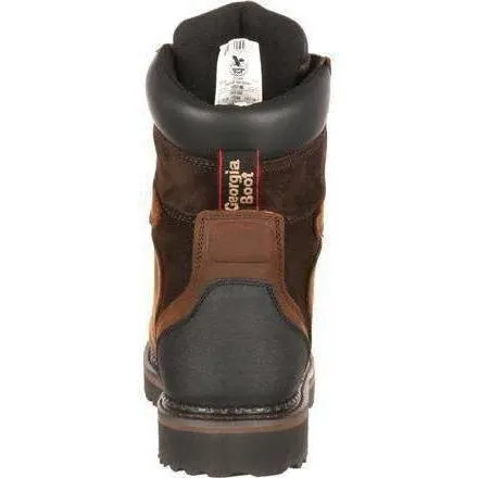 Georgia Men's Brookville 8" Stl Toe WP Work Boot - Brown - G9334