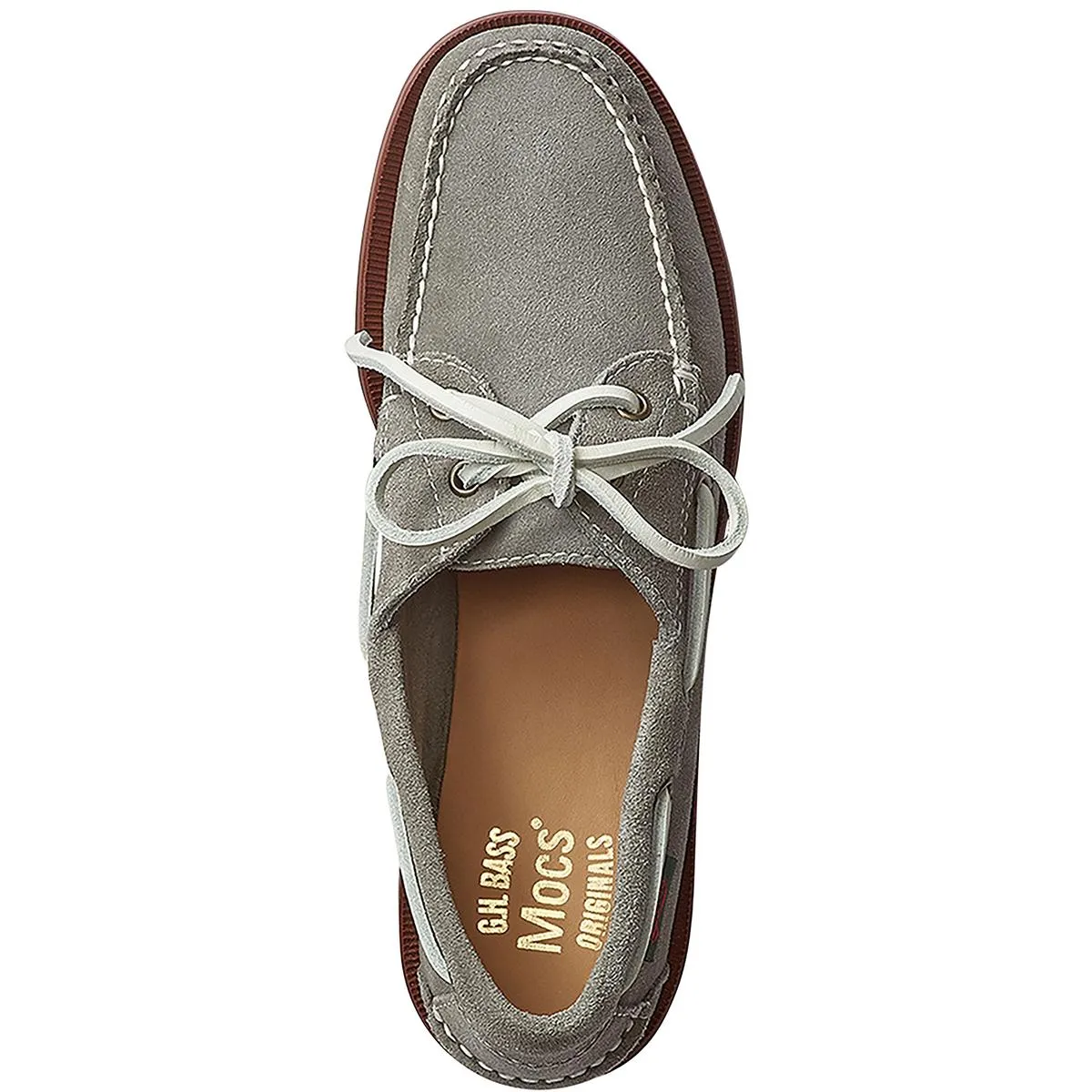 G.H. Bass & Co. Womens HAMPTON BOAT Leather Slip On Boat Shoes