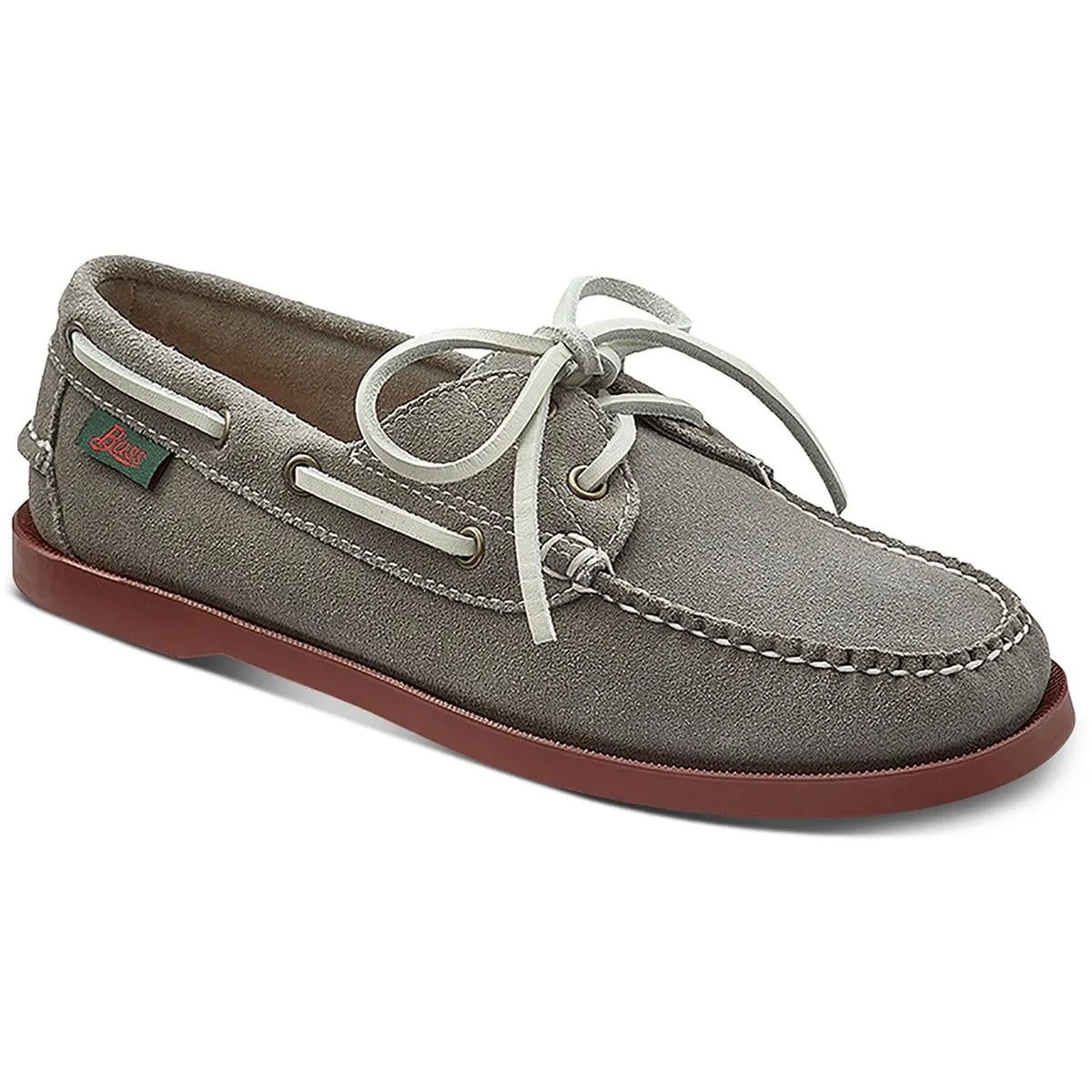 G.H. Bass & Co. Womens HAMPTON BOAT Leather Slip On Boat Shoes