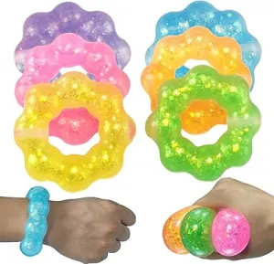 Glittery Flower Squeeze Bracelet Sensory