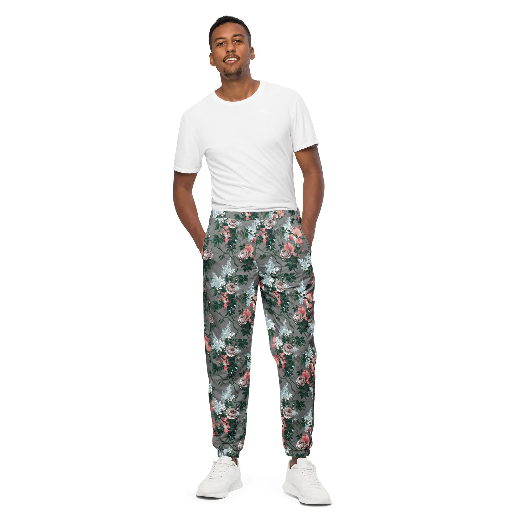 J'Adore Grey Bella Roses Joggers | Pinup Couture Relaxed