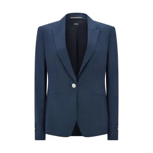 Januri Tailored Wool Jacket Navy