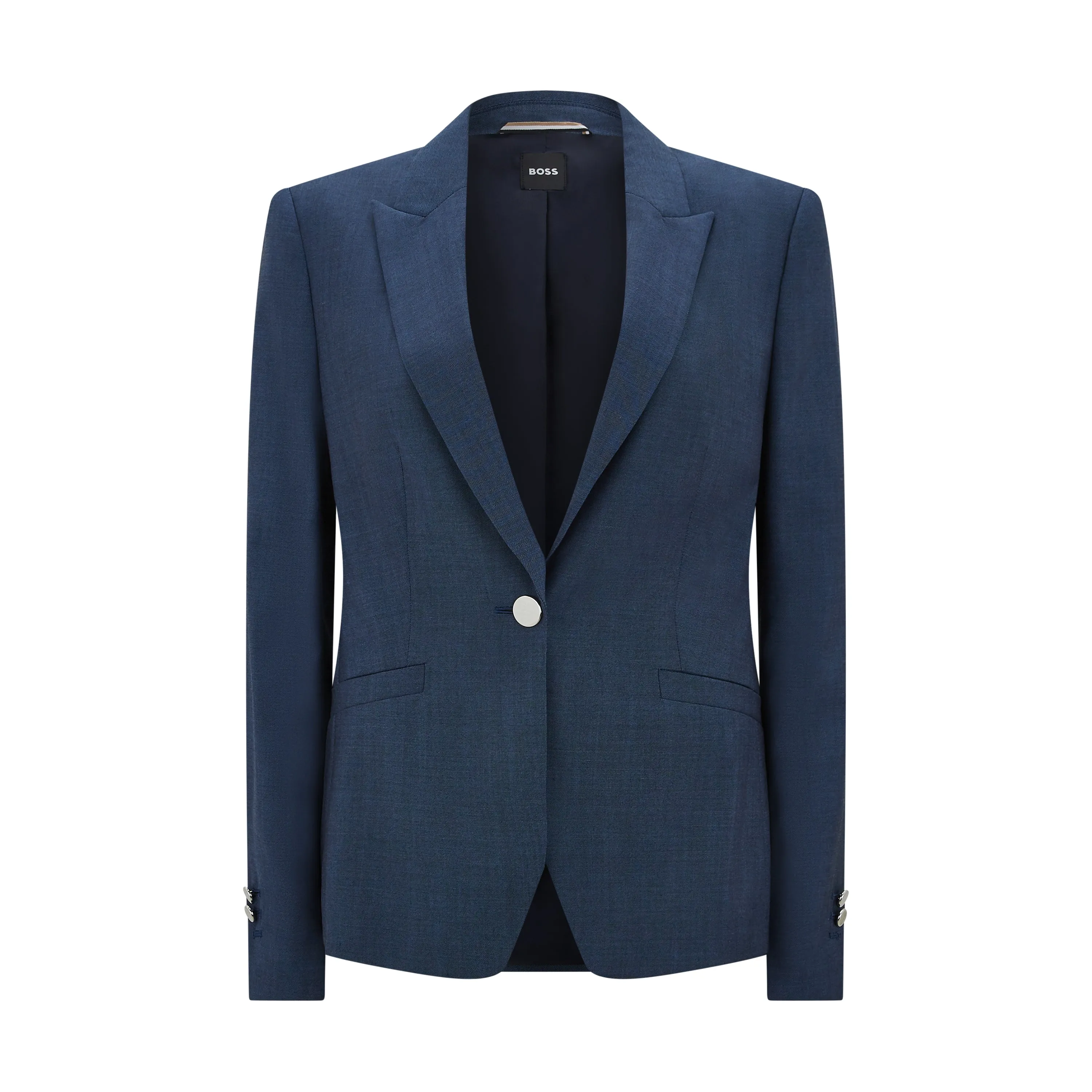 Januri Tailored Wool Jacket Navy