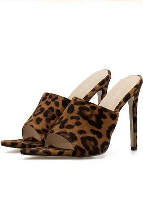 JONNE - LEOPARD SUEDE MULE