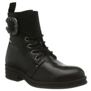 Kara664Fly Leather Women's Buckle Ankle Boots