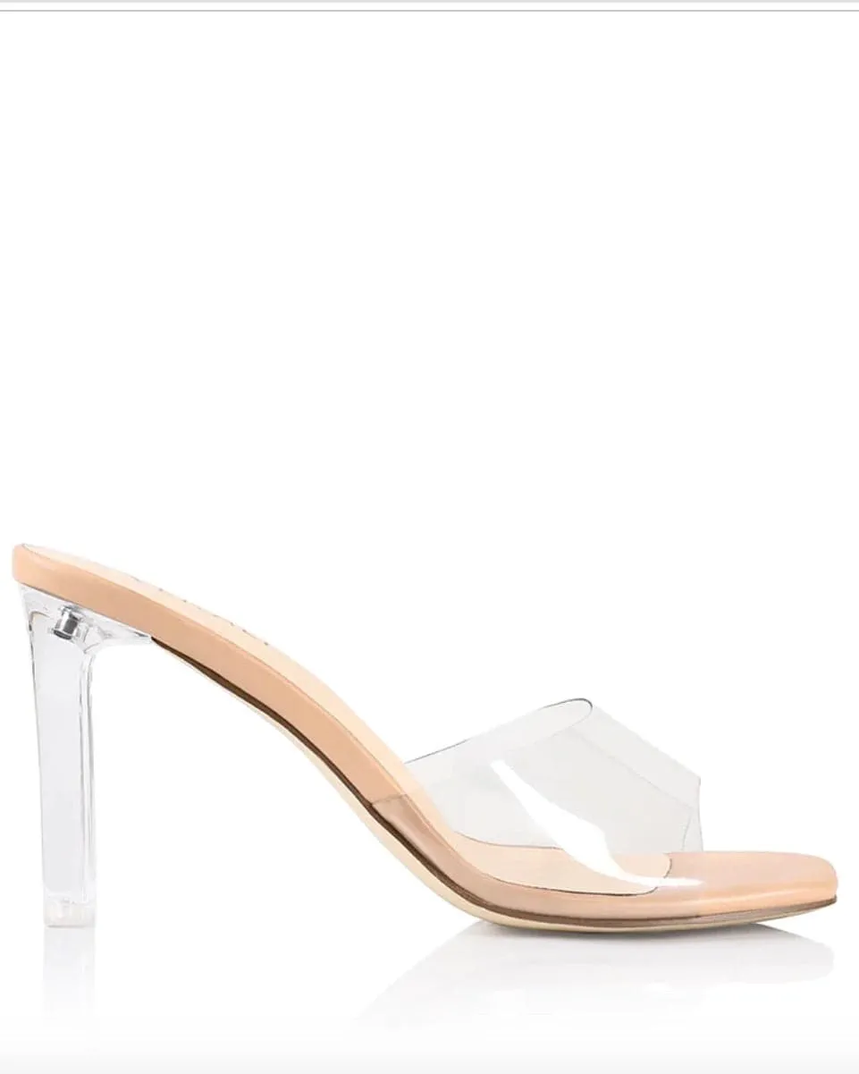 Kiah Mule Heels - Nude Smooth