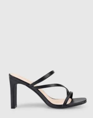 Kipper Block Mule Heels - Black Smooth