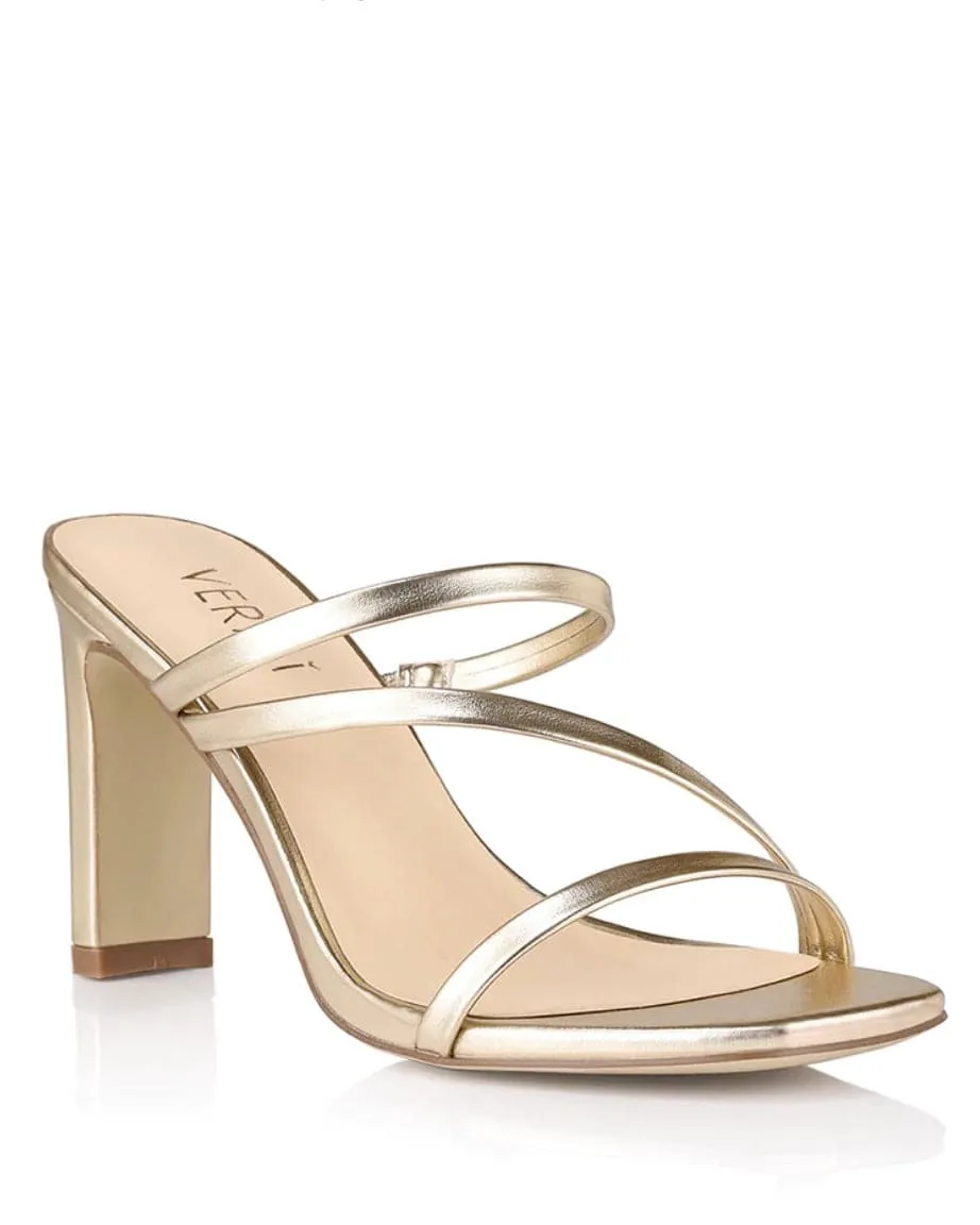 Kipper Block Mule Heels - Champagne Smooth