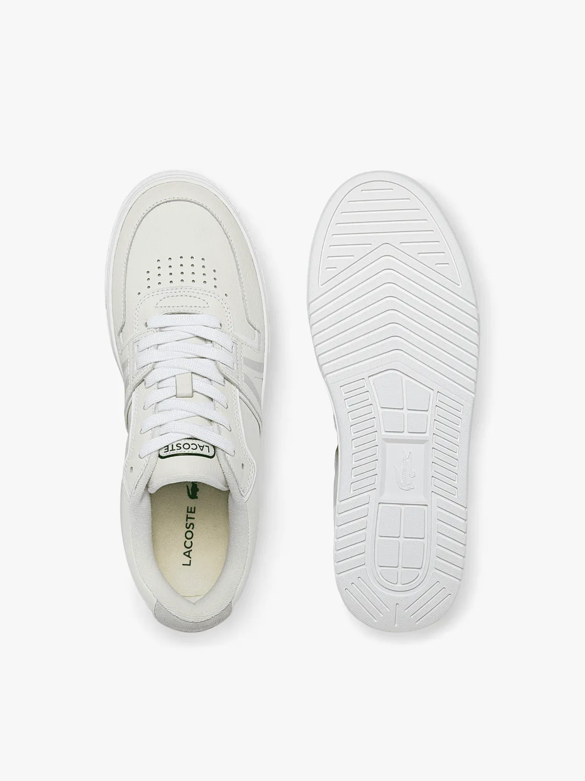 Lacoste Men's L001 Leather Sneakers White/Off White 42SMA0092 65T