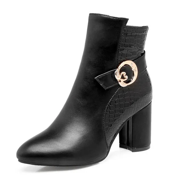 Large High Heels Ankle Boots