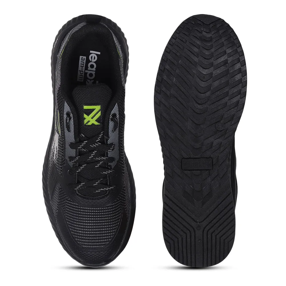 Leap7x By Liberty Men NITSOFT-1E Black Sports Lacing Shoes