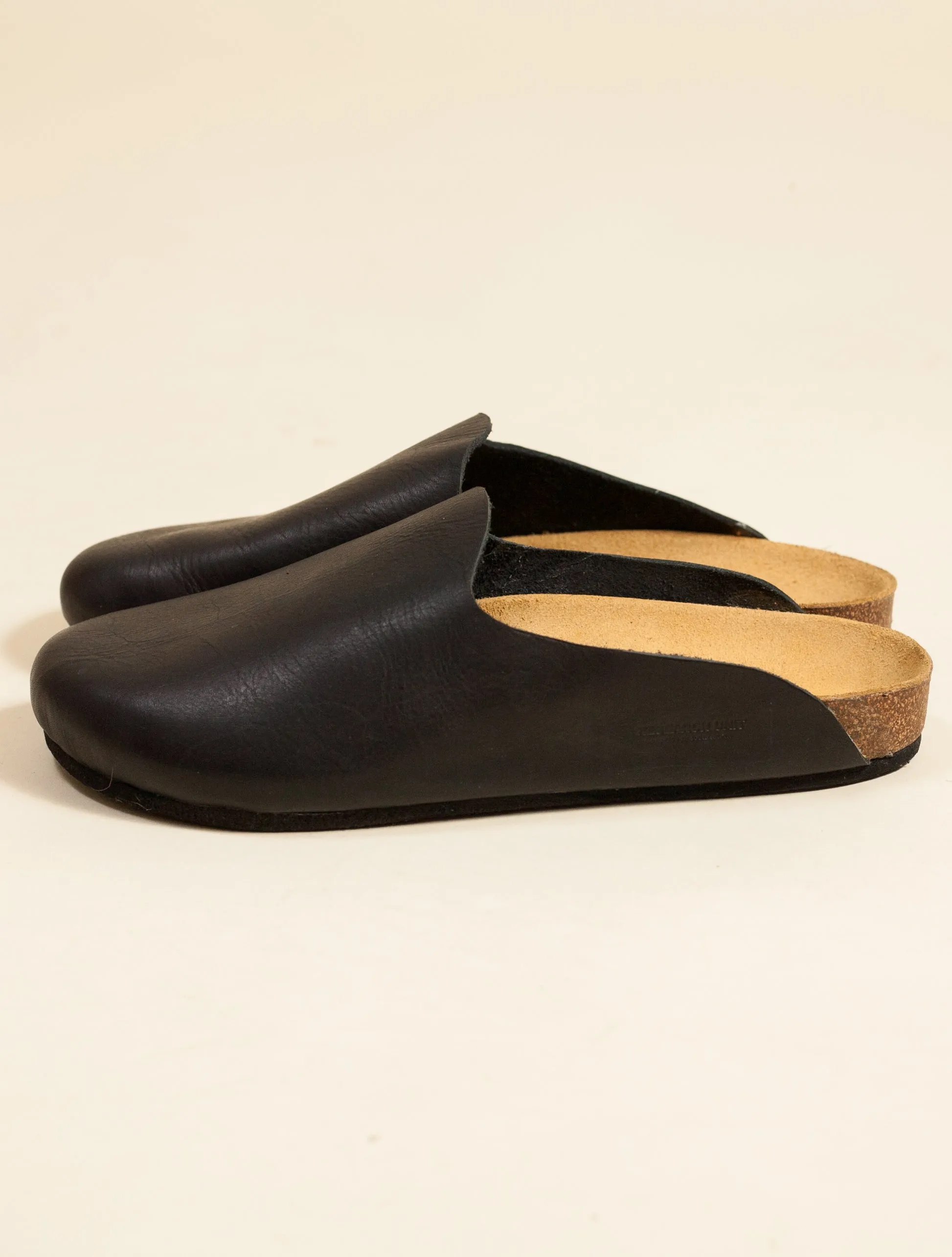 Leather Mule Slip-On (Black)