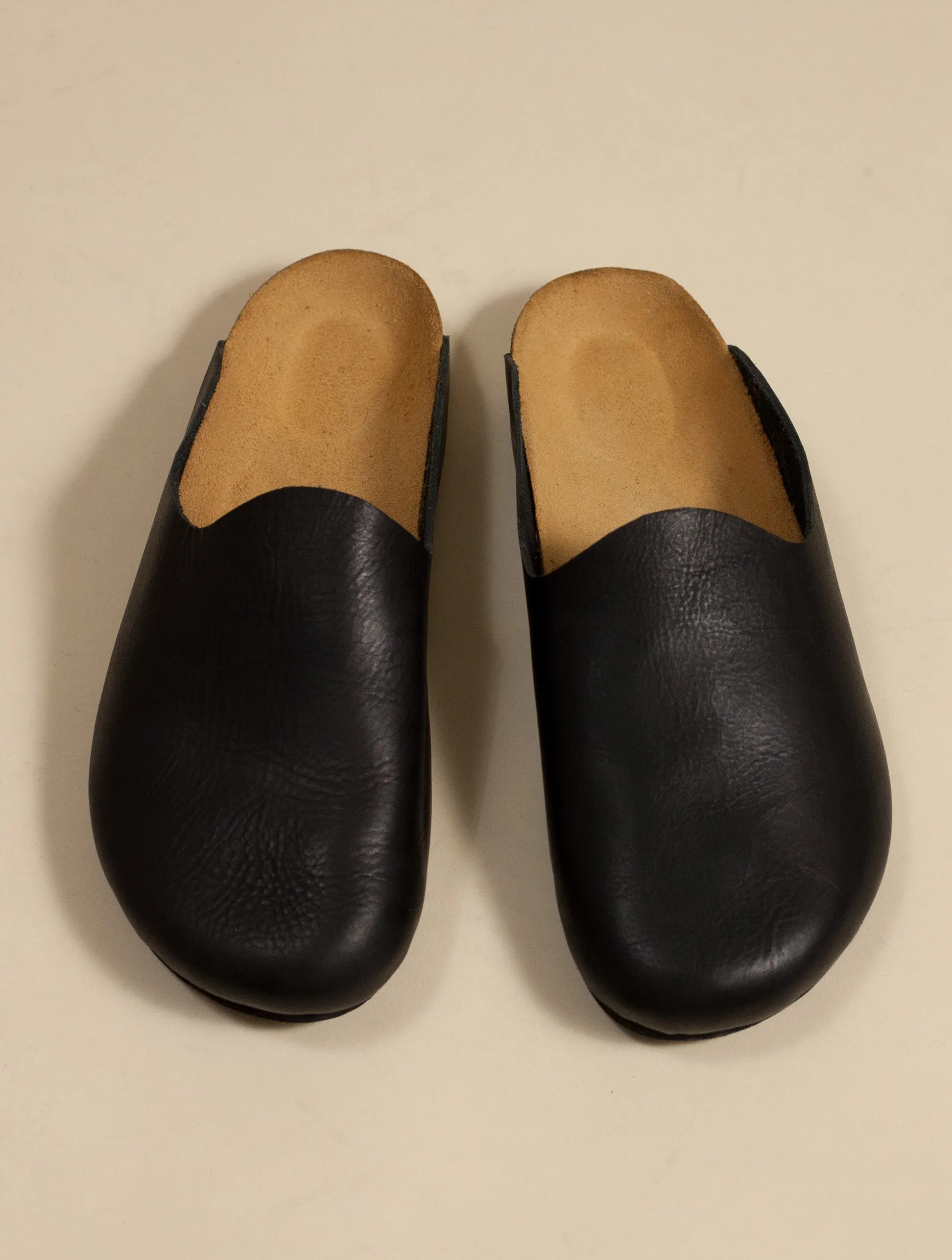 Leather Mule Slip-On (Black)