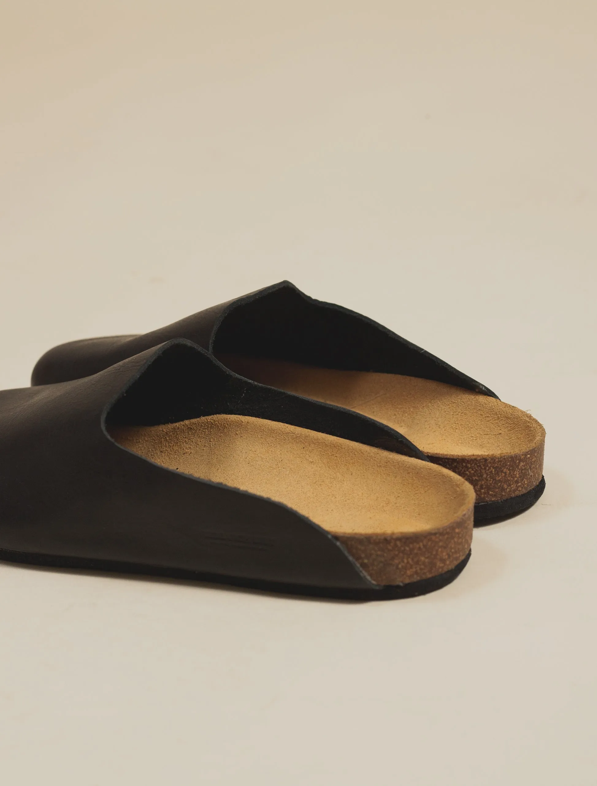 Leather Mule Slip-On (Black)