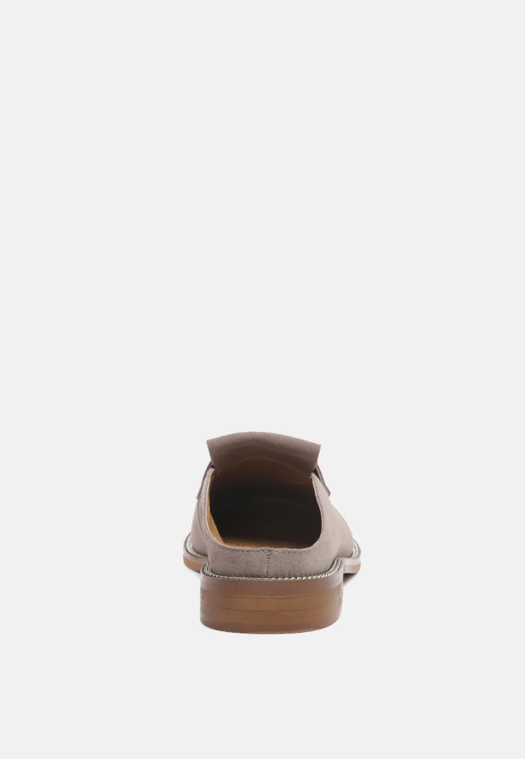 Lena Suede Walking Loafer Mules