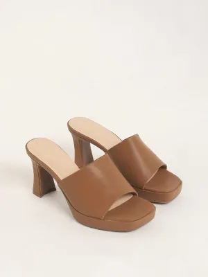 LUNA BLU Beige Mule Sandals