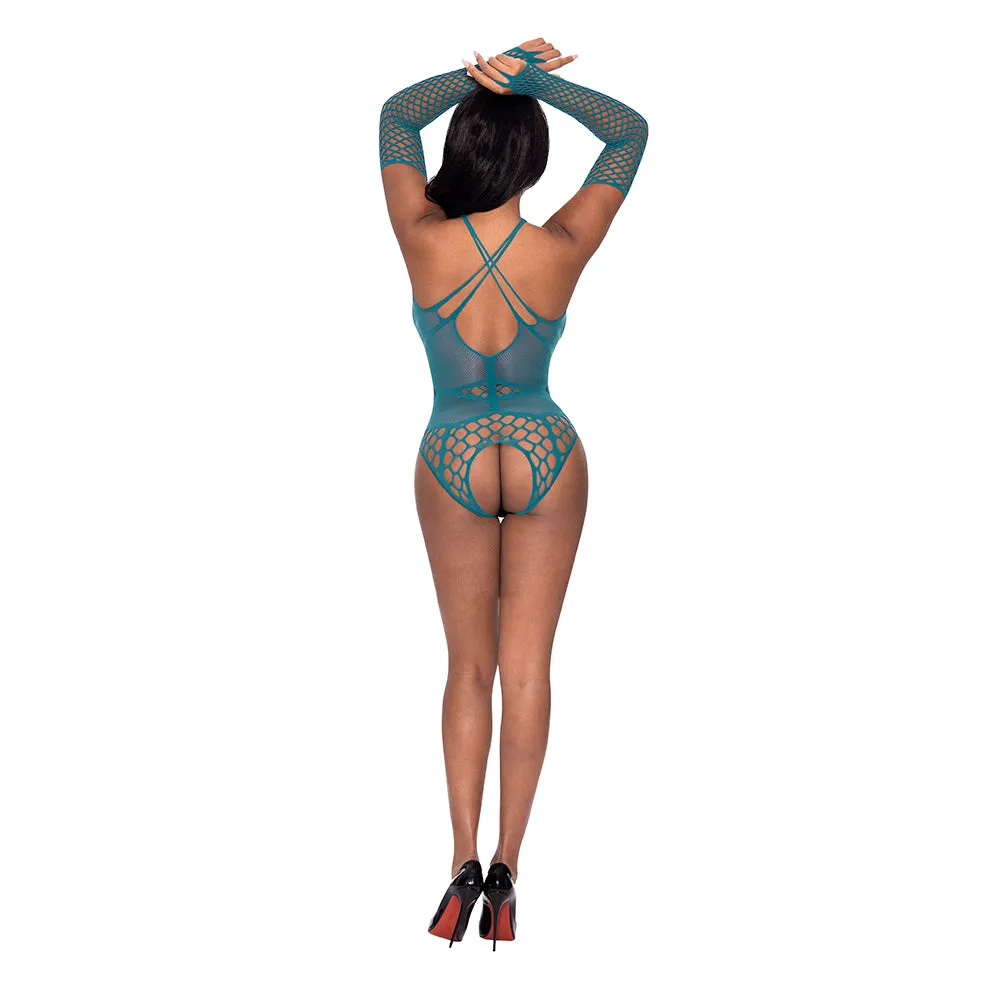 Magic Silk Seamless Long Sleeve Teddy Teal O/S