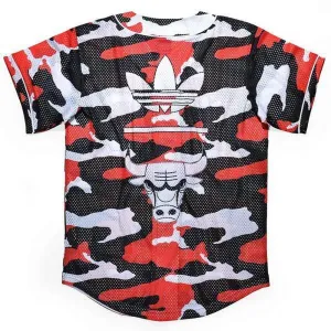 Mens Adidas Bulls Shirt - M36749 - Red White Black