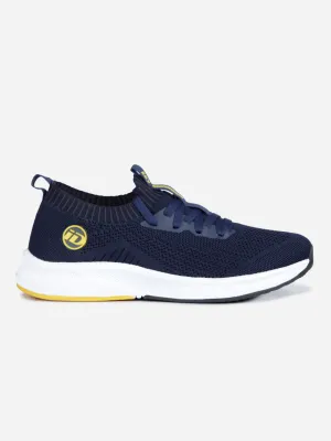 Men's Navy Sock Knit Sneaker (ID7520)