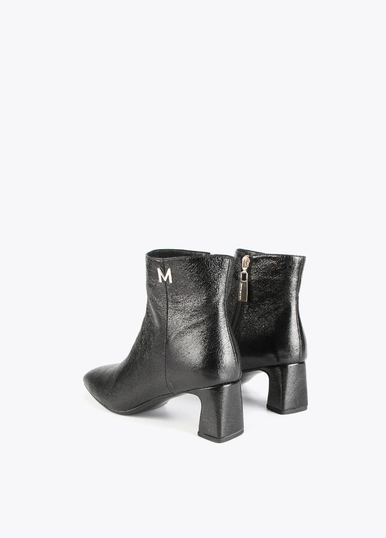 Metallic ankle boots