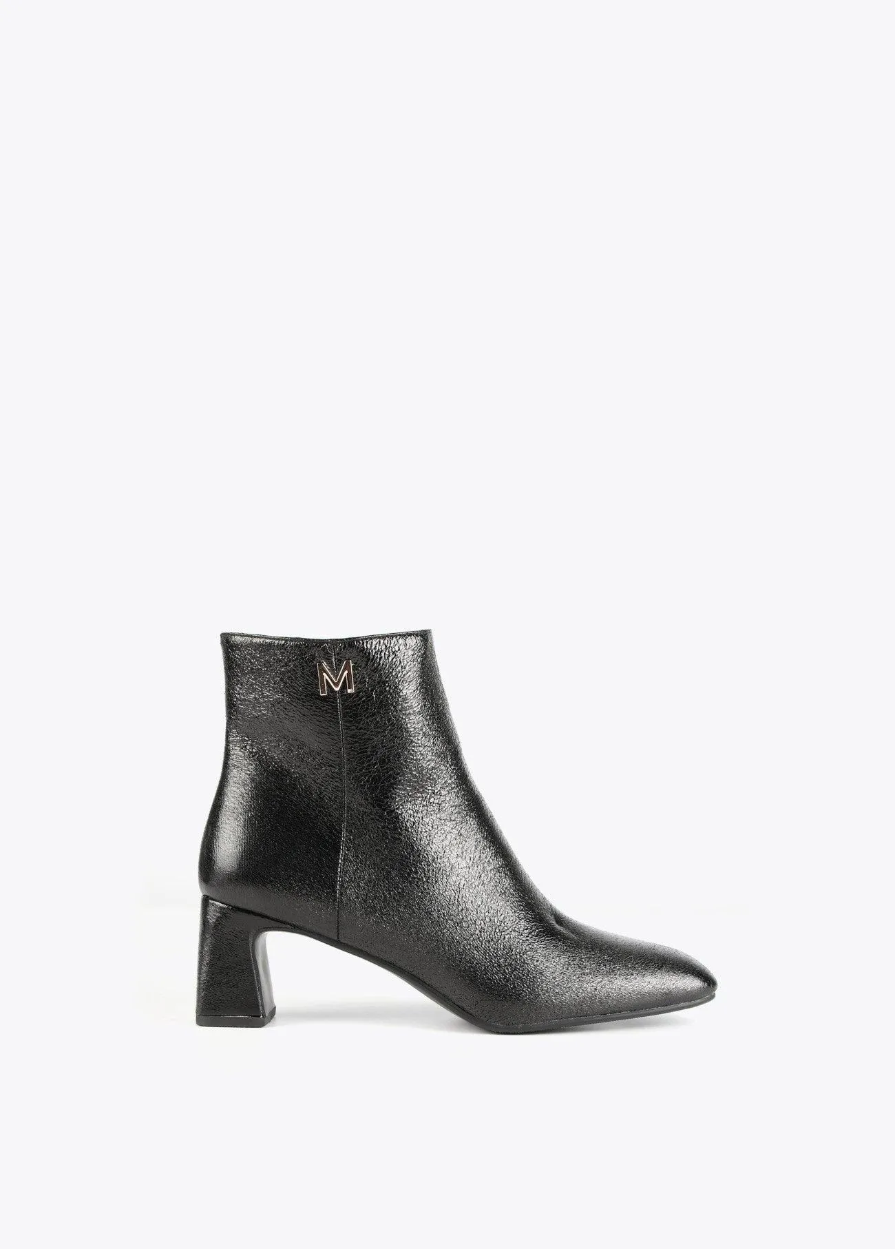 Metallic ankle boots