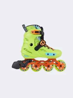 Micro Mis Ce Infinite With Brake Set Unisex In Line Sk Roller Skates Green/Multicolor