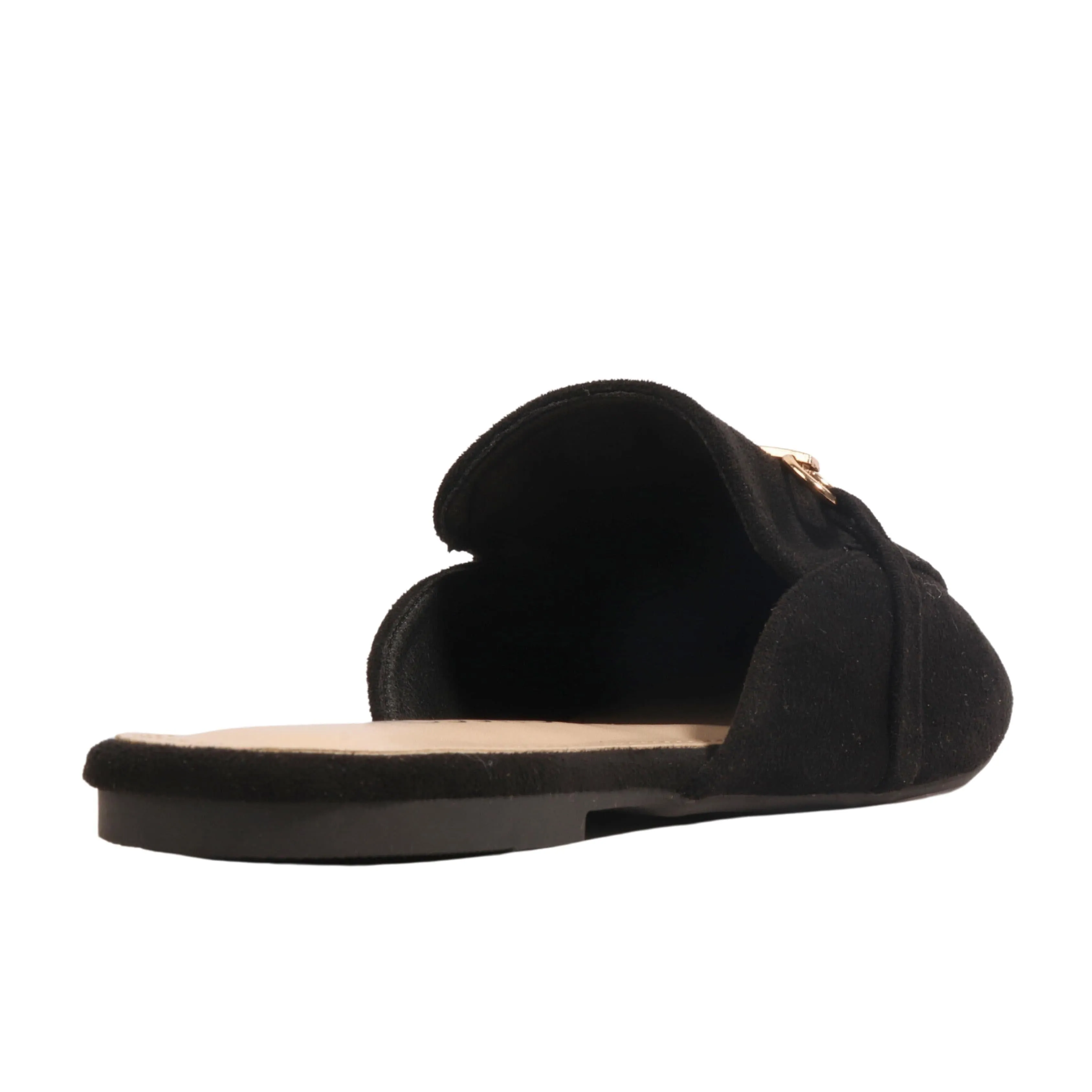 MUSSHOE - Round Toe Backless Flat Mules Slides Mules Shoes