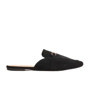 MUSSHOE - Round Toe Backless Flat Mules Slides Mules Shoes