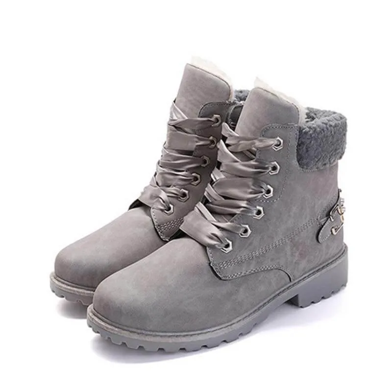 New British Style Lace Up Ankle Boots for Women