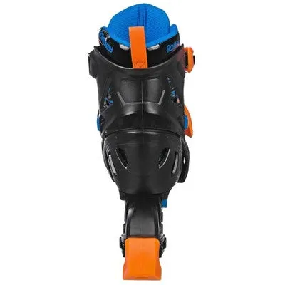 New - Roller Derby Tracer Adjustable Kids' Inline Skate - Black/Blue - M (2-5)