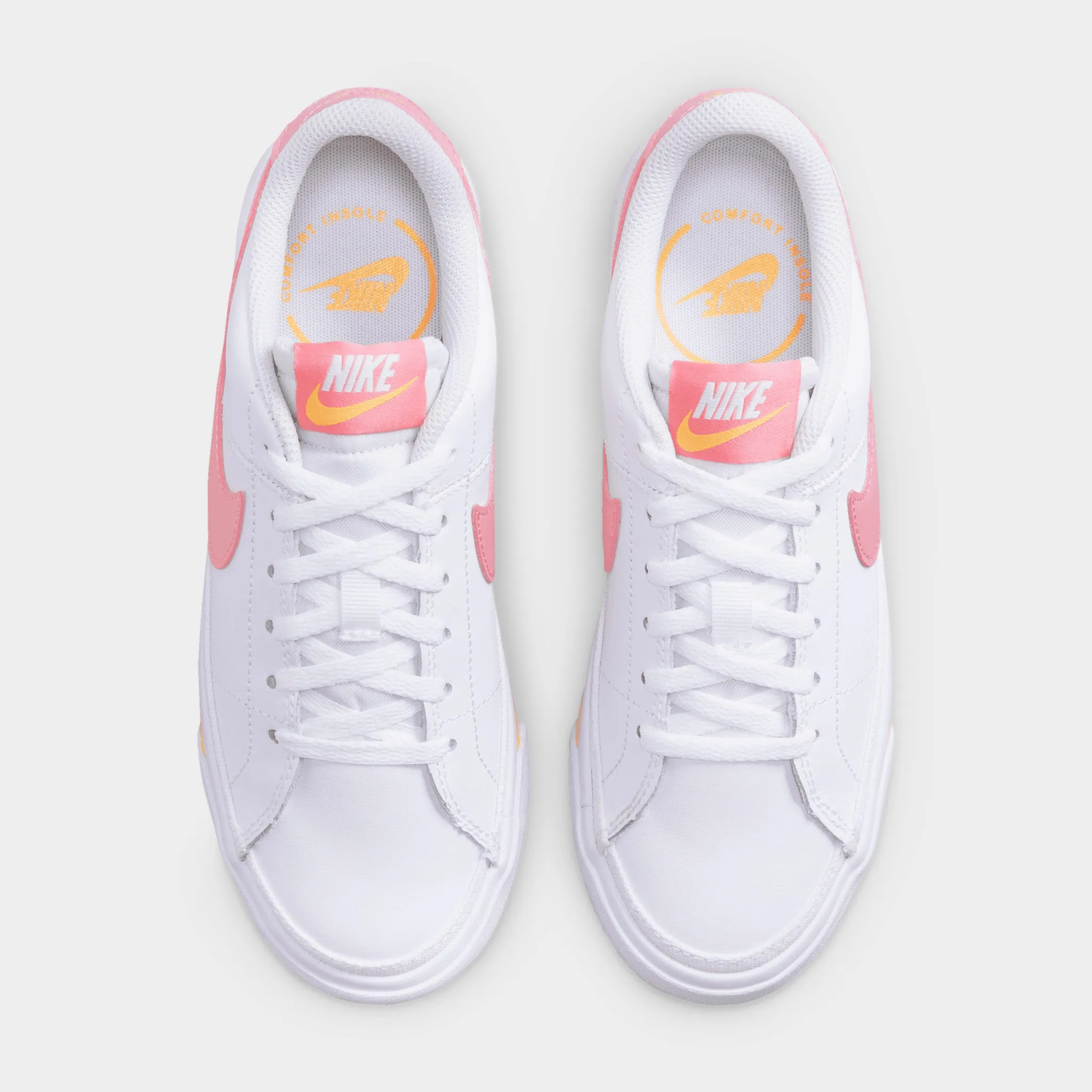 Nike Court Legacy GS White / Coral Chalk - Laser Orange