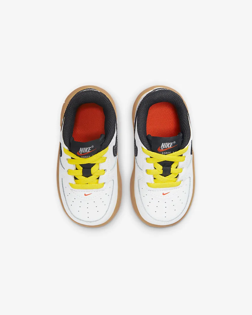 Nike Force 1 LV8 White Anthracite Yellow Strike TD Toddler Sizes DO5863-100