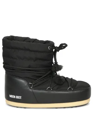 Nylon Logo Black Ankle Boots