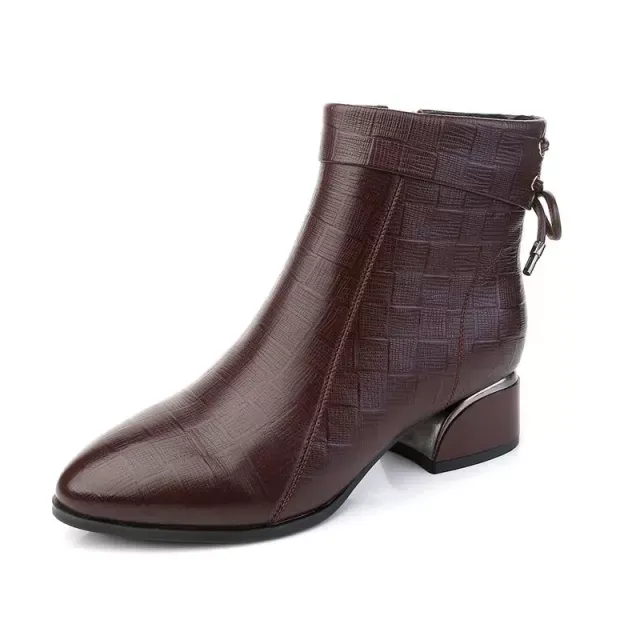 Olmar Women's High Quality Leather Ankle Boots