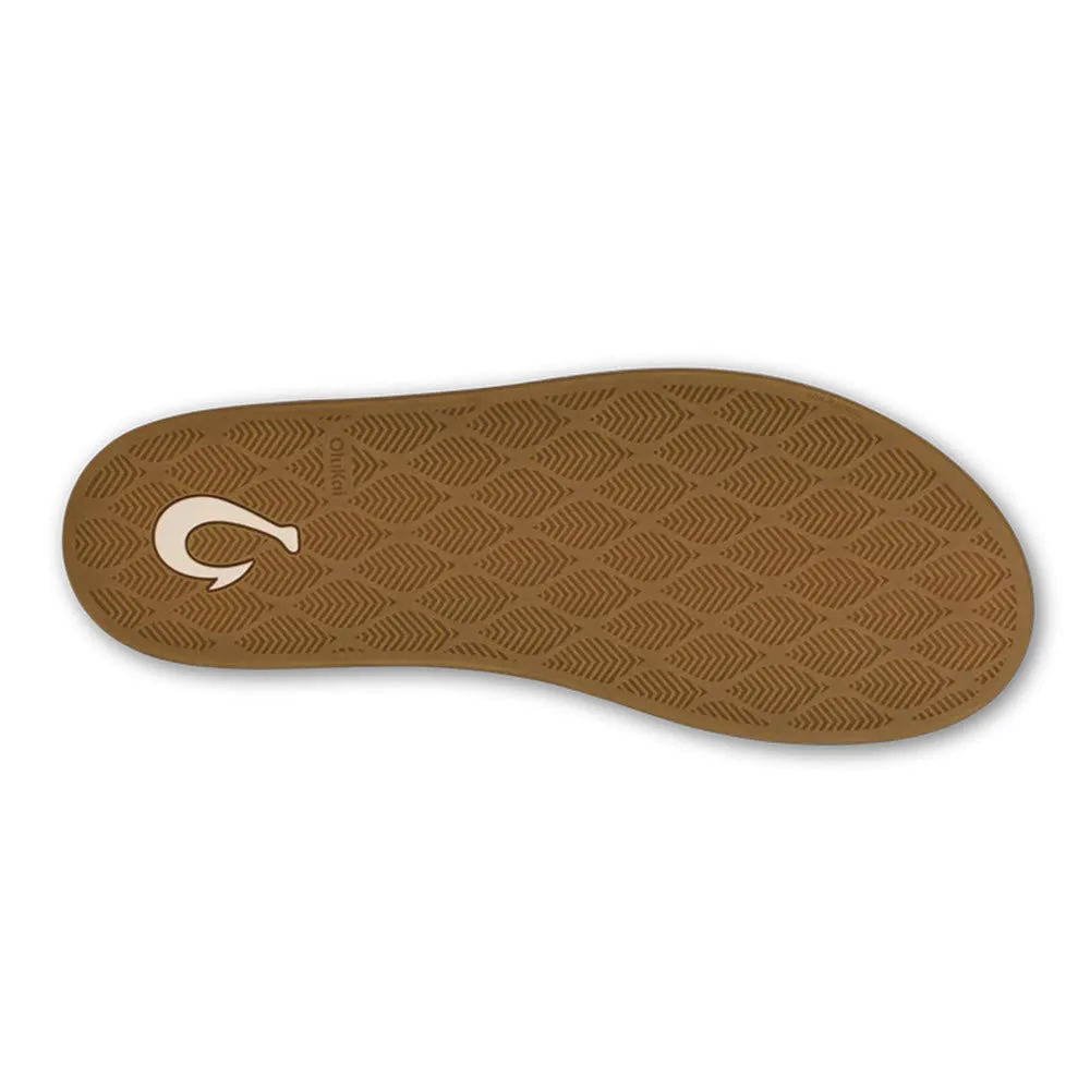 OLUKAI HAMANI LEATHER OPEN BACK SLIPPER TOFFEE TAN - MENS