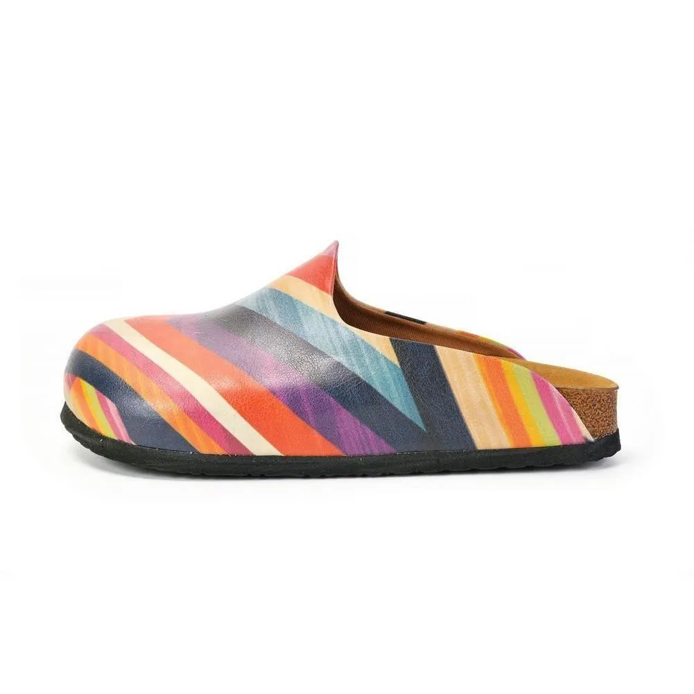 Orange & Pink Chevron Mule CAL1401