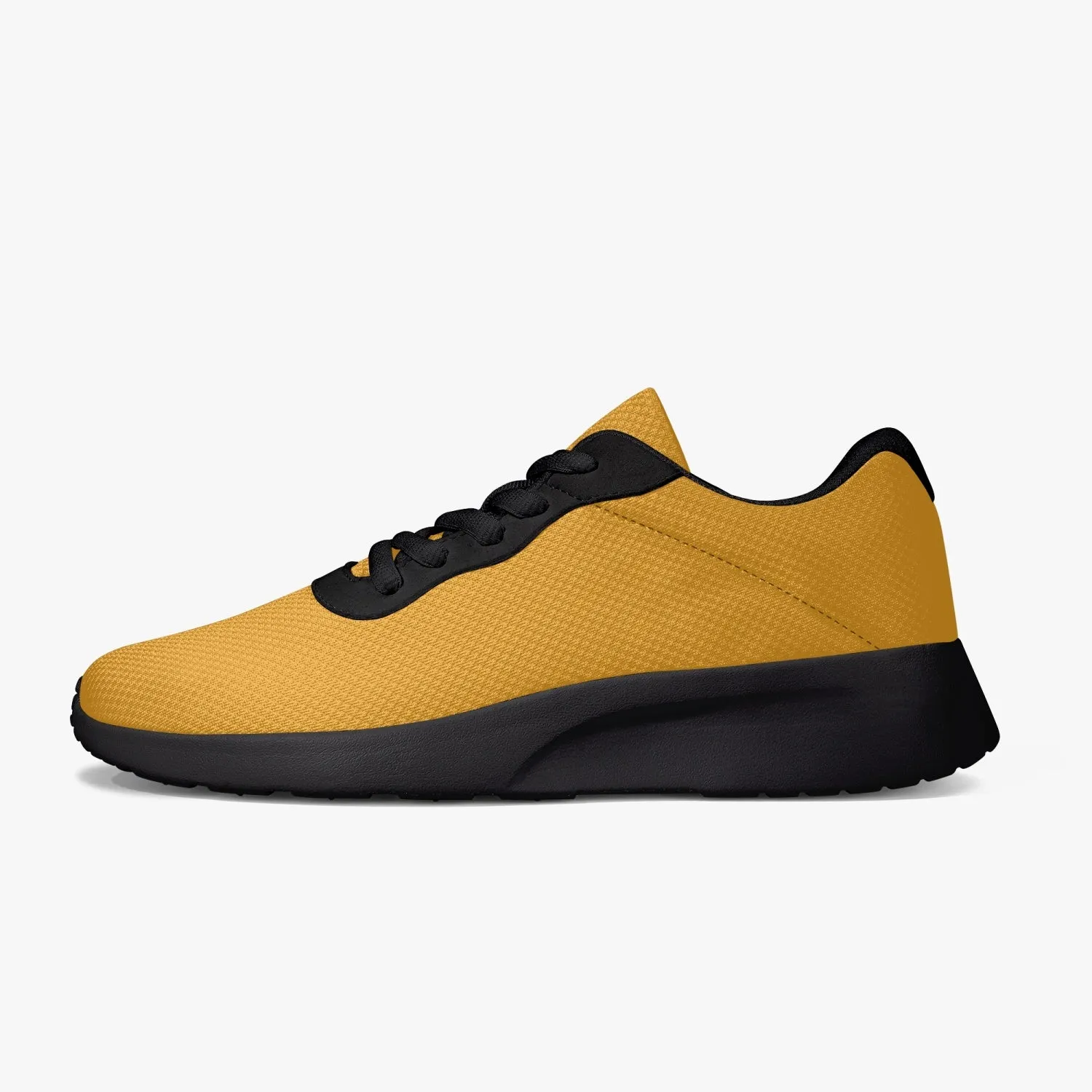 Orange Color Running Shoes, Soft Solid Orange Color Best Lifestyle Unisex Casual Designer Mesh Running Shoes With Black Soles